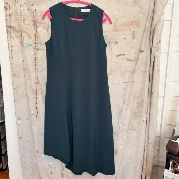 MM LaFleur the Lara Dress Heavy Crepe in Rainforest Green - Picture 2 of 5